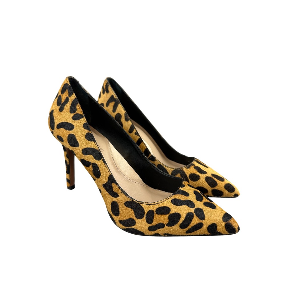 Banana Republic Madison Leopard Print Calf Hair‎ Pointed Toe Pumps Heels 5 Sexy